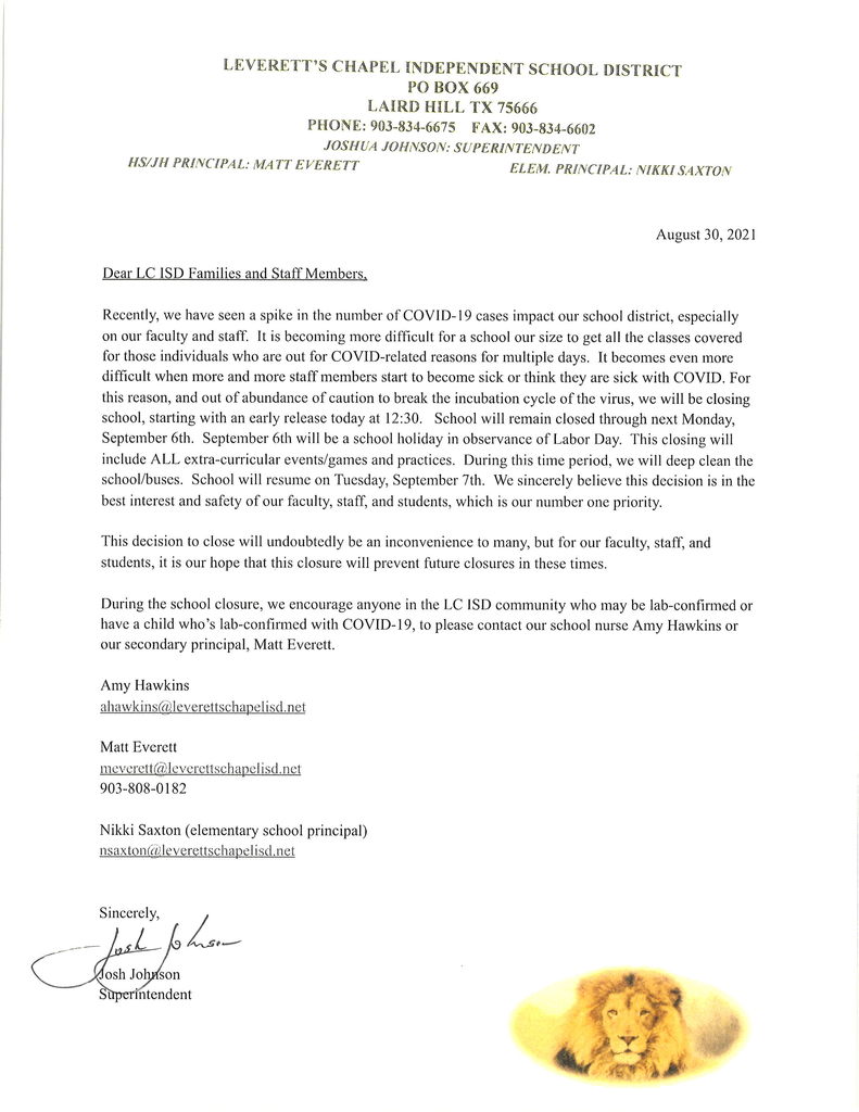COVID Letter